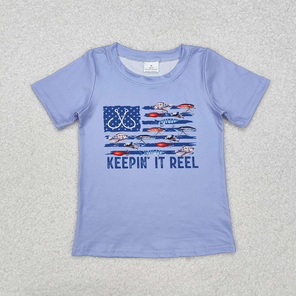 Baby Boys Fishing Keepin it Reel Short Sleeve Tops