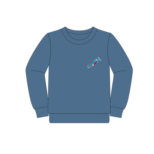 Baby Boys Blue Plane Long Sleeve Tee Shirts Tops Preorder