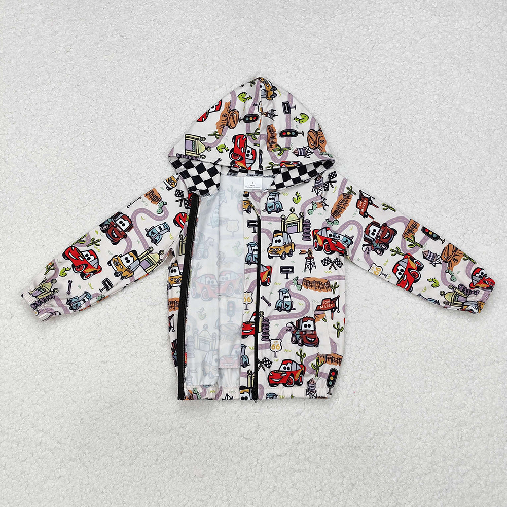 Baby Boys Car Hooded Racing Zip Tops Cardigan