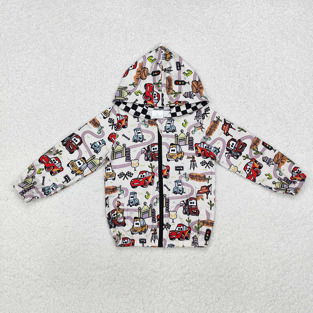 Baby Boys Car Hooded Racing Zip Tops Cardigan