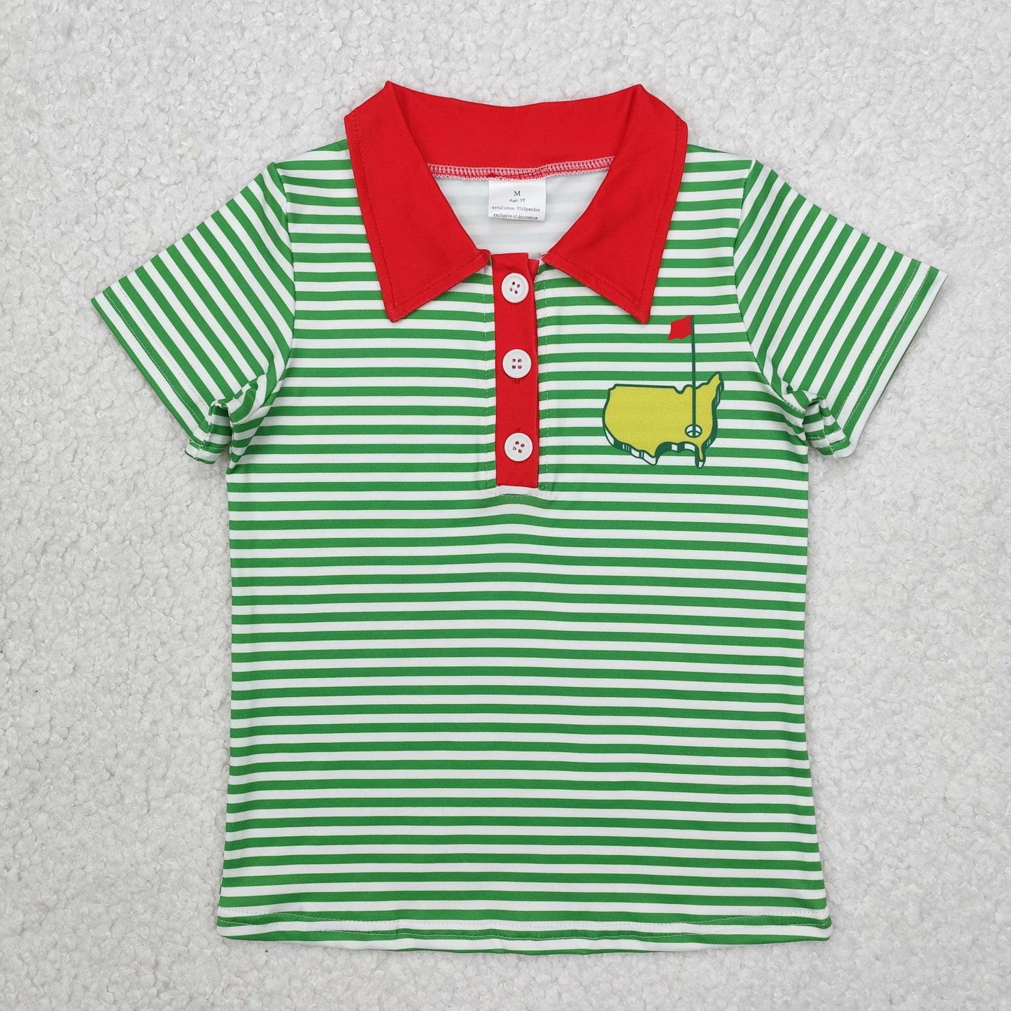 Sibling Baby Boys Girls Green Stripes Golf Shirts Pockets Shorts Clothes Set Sleeveless Romper