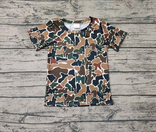 Baby Boys Brown Camo Short Sleeve Tee Shirts Tops