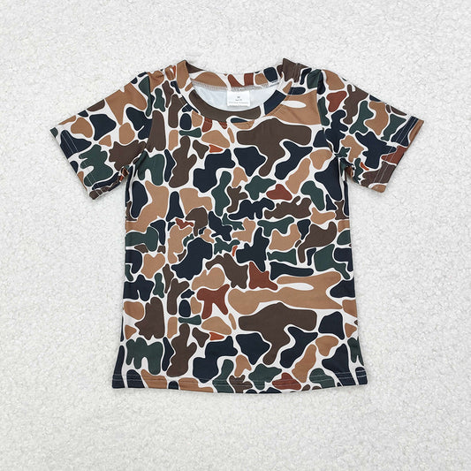 3colors Sibling Baby Boys Camouflage Short Sleeve Tee Shirts Tops