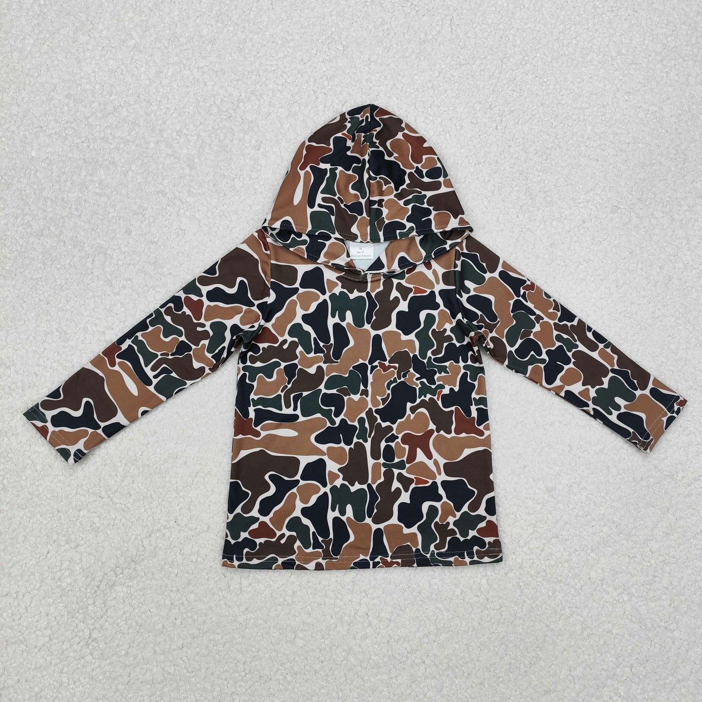 Sibling Baby Boys Southern Camo Long Sleeves Hoodies Tops