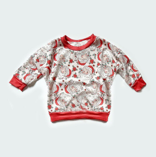 Baby Boys Christmas Santa Holly Long Sleeve Tee Shirts Tops Preorder