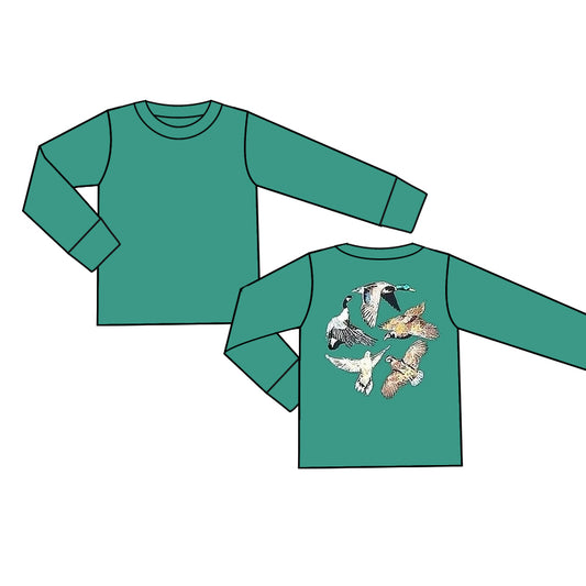 Baby Boys Green Ducks Long Sleeve Tee Shirts Tops Preorder