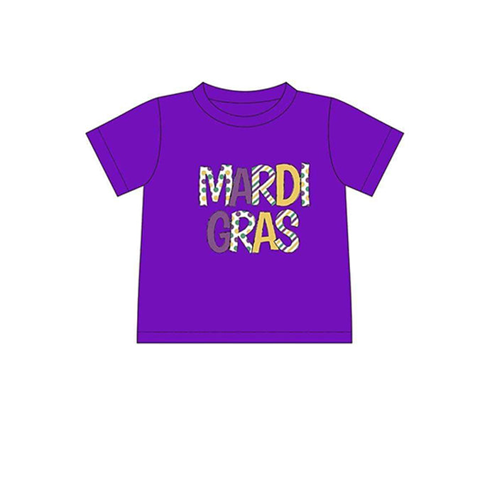 Baby Boys Mardi Gras Purple Tee Shirts Tops preorder