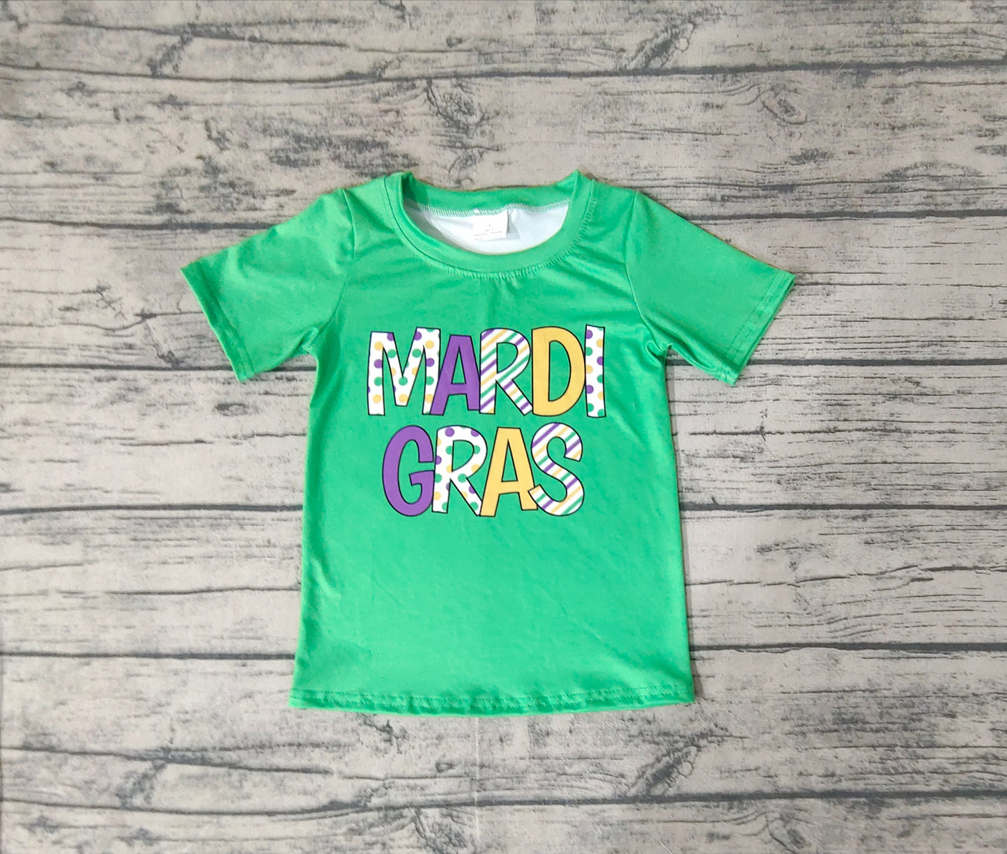 Baby Boys Mardi Gras Green Tee Shirts Tops