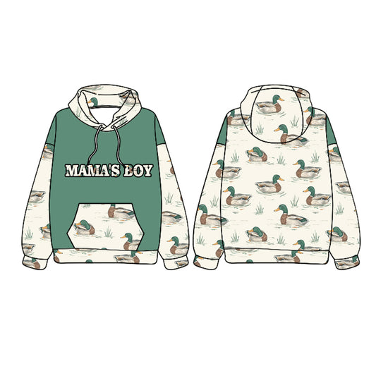 Baby Boys Mama's Boy Hooded Pocket Ducks Tops Preorder