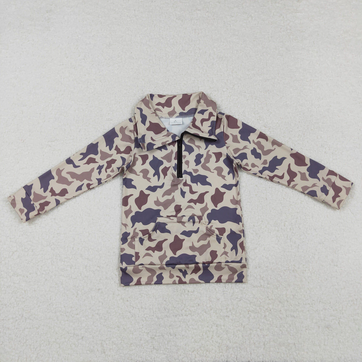 Sibling Baby Boys Long Sleeve Southern Camo Zip Pullovers Top