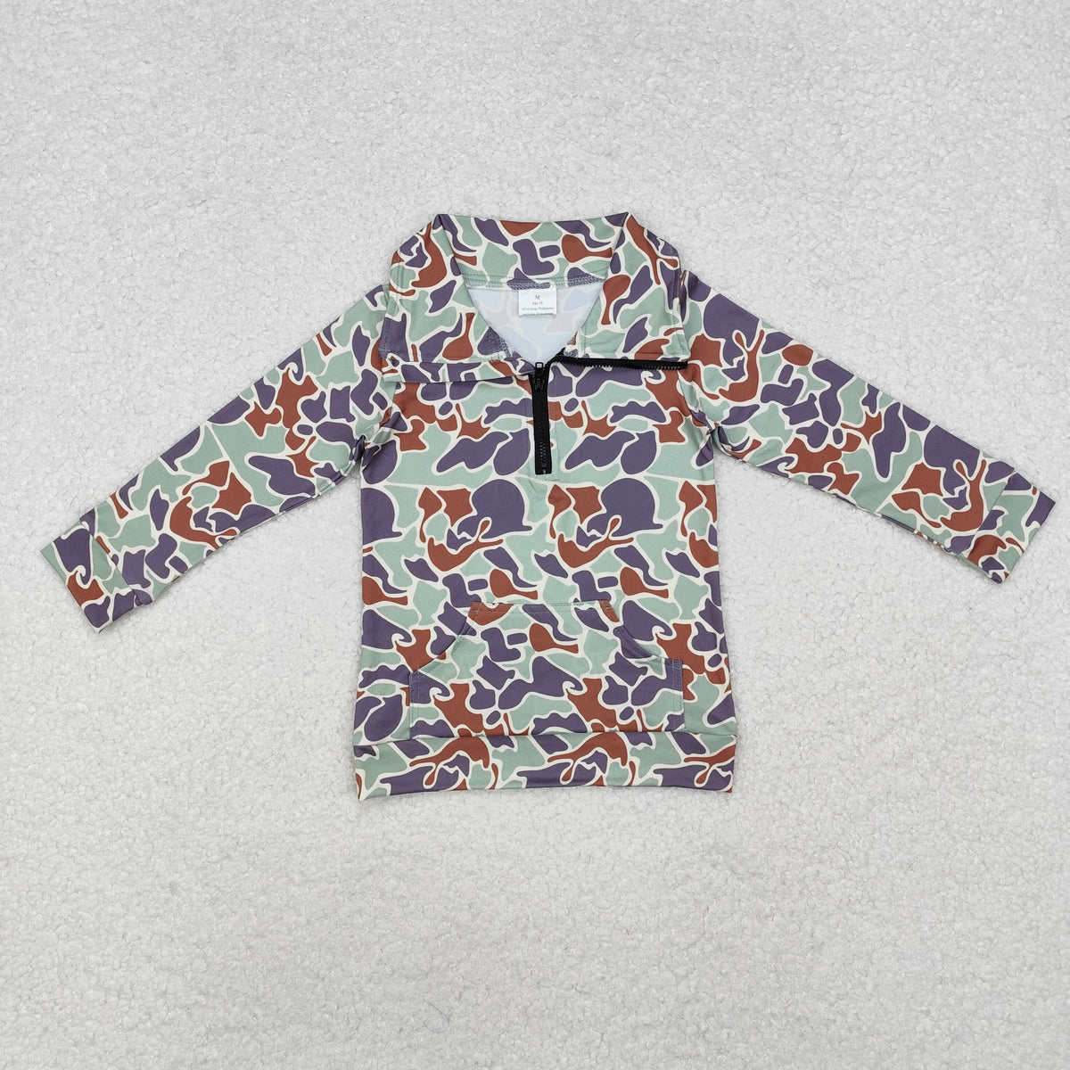 Sibling Baby Boys Long Sleeve Southern Camo Zip Pullovers Top