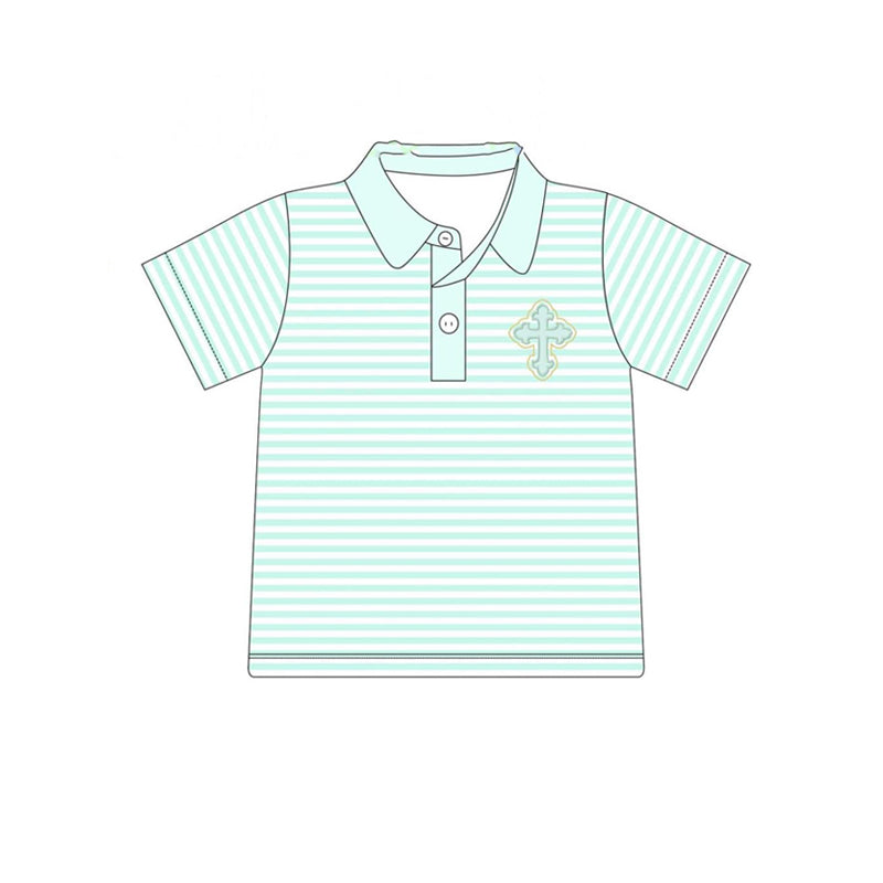 Baby Boys Easter Cross Short Sleeve Tee Shirts Tops Preorder