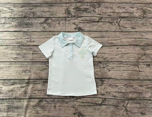 Baby Boys Easter Cross Short Sleeve Tee Shirts Tops Preorder