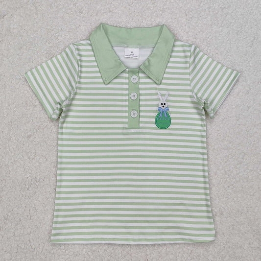 Sibling Baby Boys Embroidery Eggs Rabbits Cross Easter Polo Shirts Tops