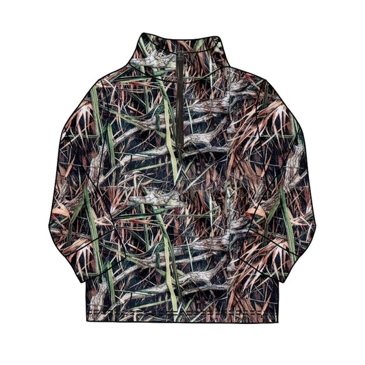 Baby Boys Camouflage Real Tree Zip Pullovers Long Sleeve Tee Shirts Tops Preorder