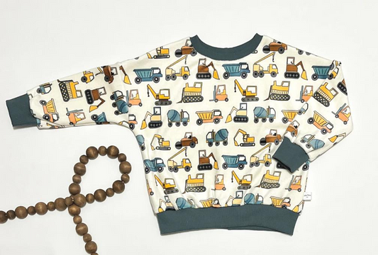 Baby Boys Construction Long Sleeve Tee Shirts Tops Preorder