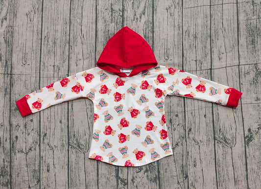 Baby Boys Long Sleeve Bears Plaid Hoodies Top
