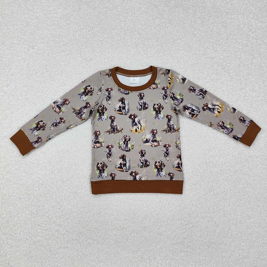 Baby Boys Dog Hunting Field Long Sleeve Tee Shirts Tops