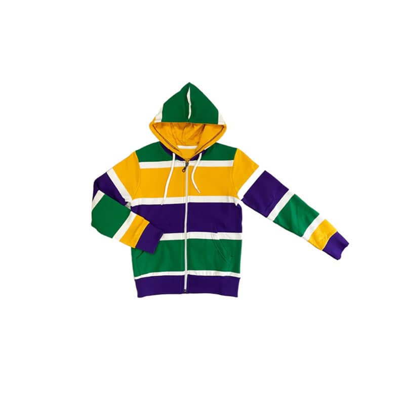 Baby Boys Mardi Gras Hooded Top Zip Tops Preorder