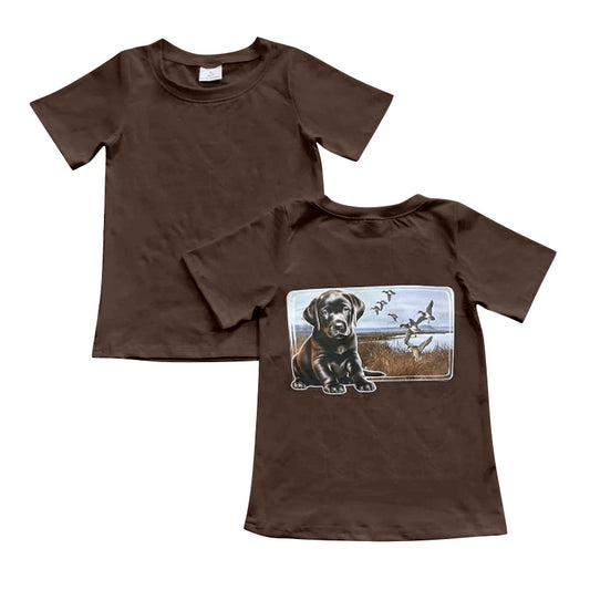 Baby Boys Dog Ducks Brown Hunting Tee Shirts Tops Preorder