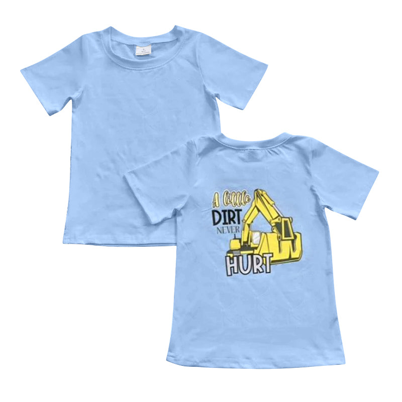 Baby Boys Blue Digger Short Sleeve Tee Shirts Tops Preorder