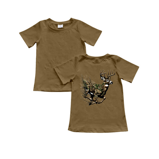 Baby Boys Deer Brown Hunting Tee Shirts Tops Preorder