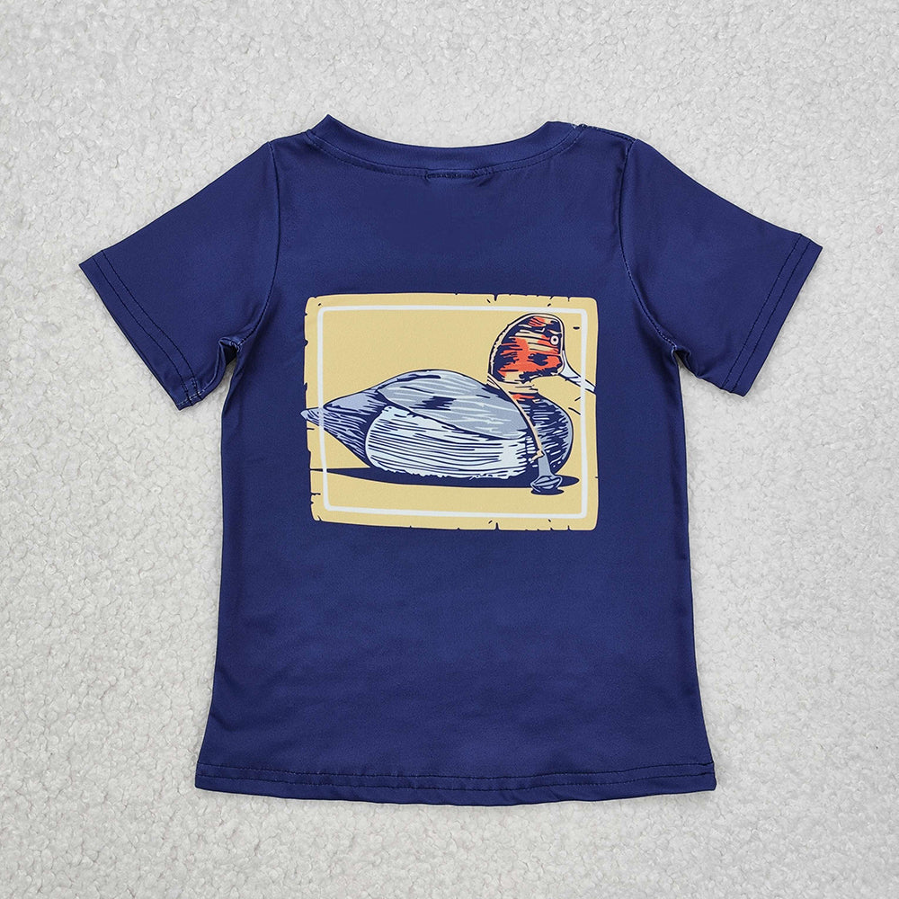 Baby Boys Navy Mallard Duck Hunting Tee Shirts Tops