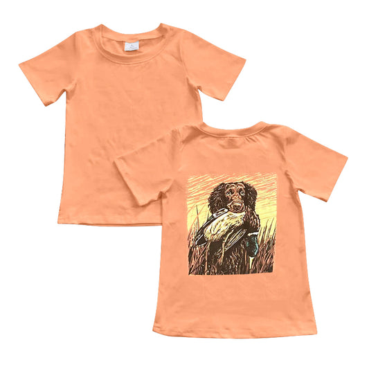 Baby Boys Orange Dog Duck Hunting Tee Shirts Tops Preorder