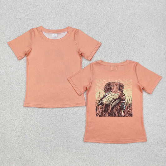 Baby Boys Orange Dog Duck Hunting Tee Shirts Tops