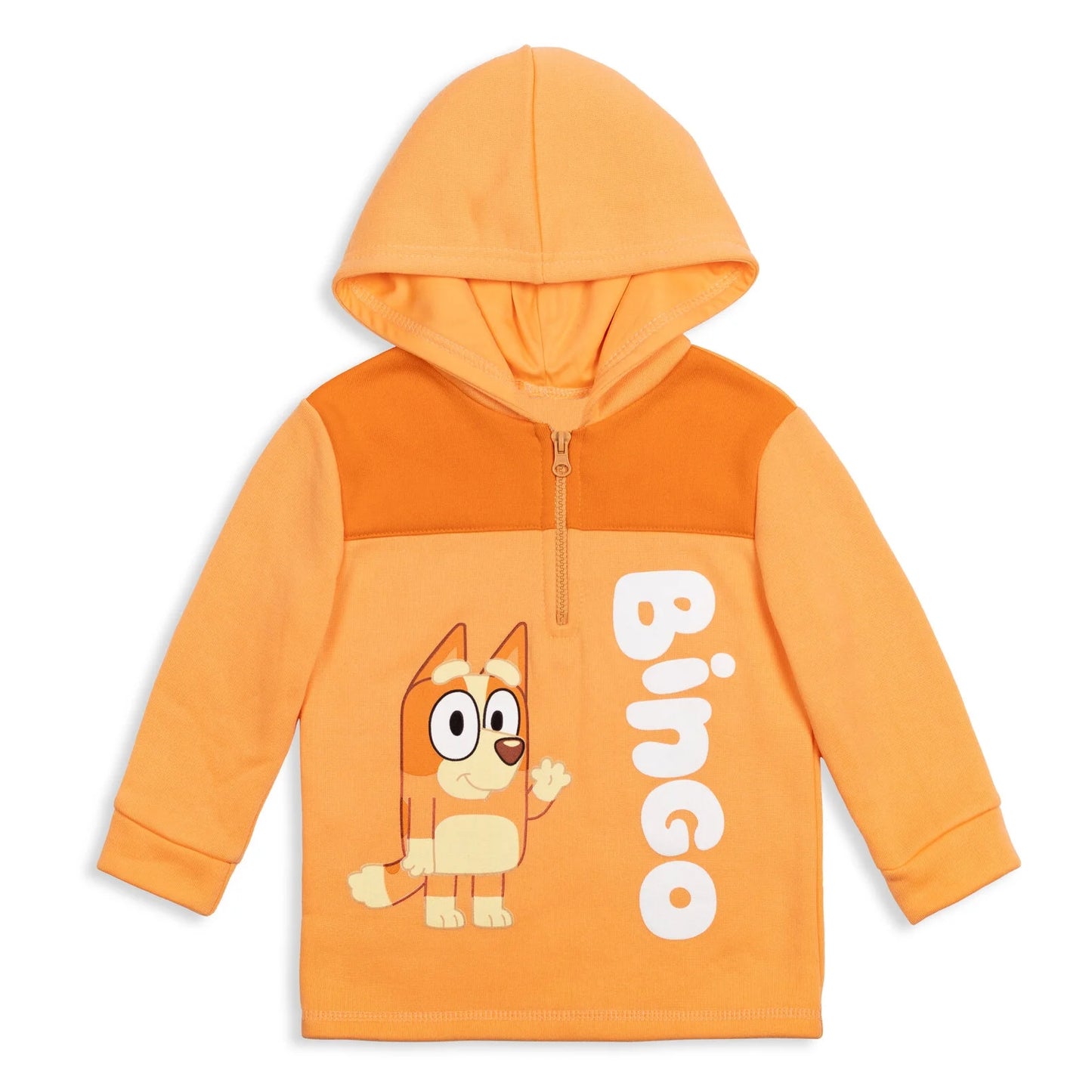 Baby Girls Orange Dog Hooded Long Sleeve Tops Preorder