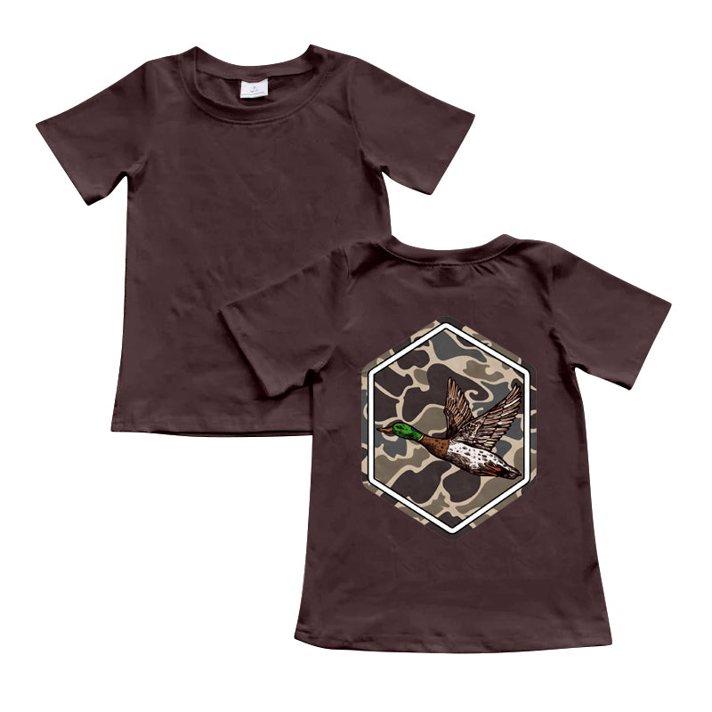 Baby Boys Brwon Camo Duck Short Sleeve Tee Shirts Tops Preorder