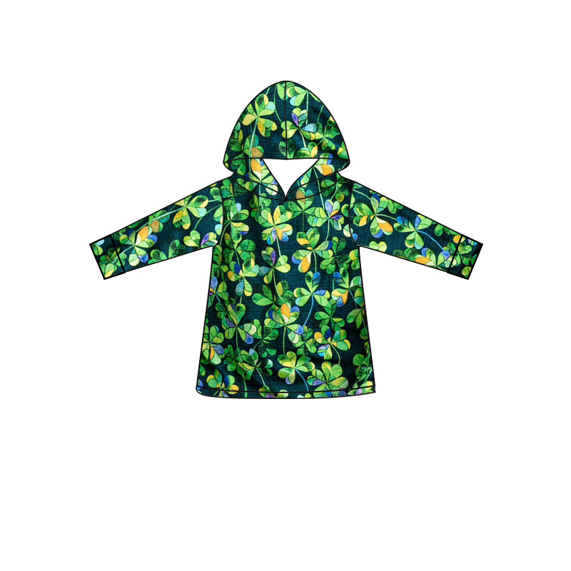 Baby Boys St Patrick Day Quatrefoil Hooded Tops Preorder