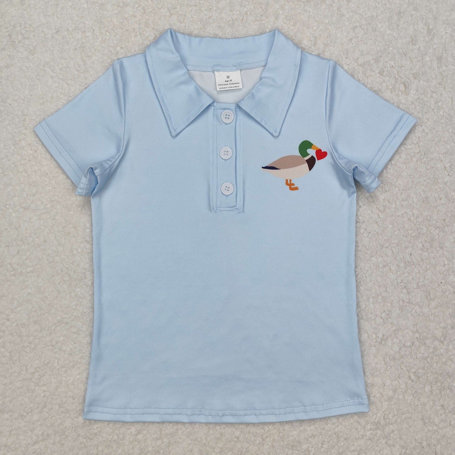 Sibling Baby Boys Whale Ducks Heart Short Sleeve Valentines Pullovers Top