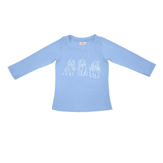 Baby Boys Blue Dogs Long Sleeve Tee Shirts Tops Preorder