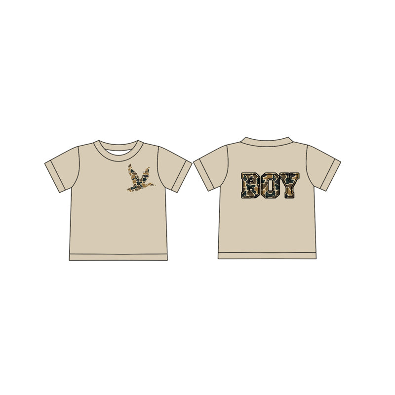 Baby Boys Brown Duck Camo Boy Short Sleeve Tee Shirts Tops Preorder