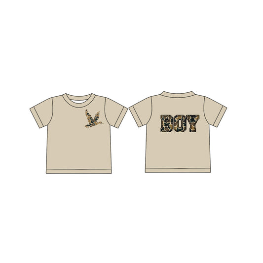 Baby Boys Brown Duck Camo Boy Short Sleeve Tee Shirts Tops Preorder