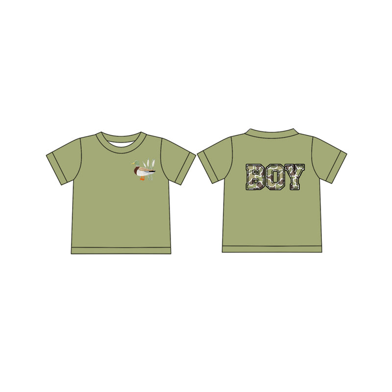 Baby Boys Green Duck Camo Boy Short Sleeve Tee Shirts Tops Preorder