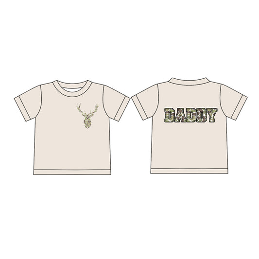 Adult Men Deer Camo Dad Short Sleeve Tee Shirts Tops Preorder