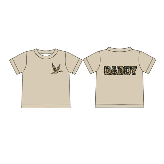 Adult Men Brown Duck Camo Dad Short Sleeve Tee Shirts Tops Preorder