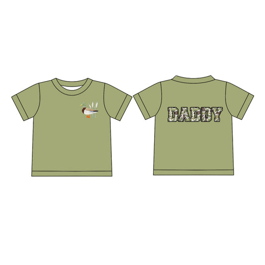 Adult Men Green Duck Camo Dad Short Sleeve Tee Shirts Tops Preorder