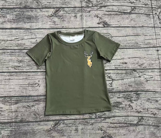 Baby Boys Green Deer Camo Short Sleeve Tee Shirts Tops Preorder