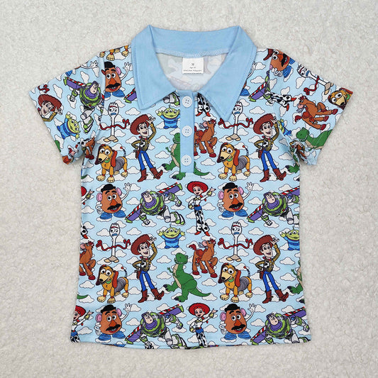 Baby Boys Toy Dogs Cartoon Short Sleeve Tee Shirts Tops