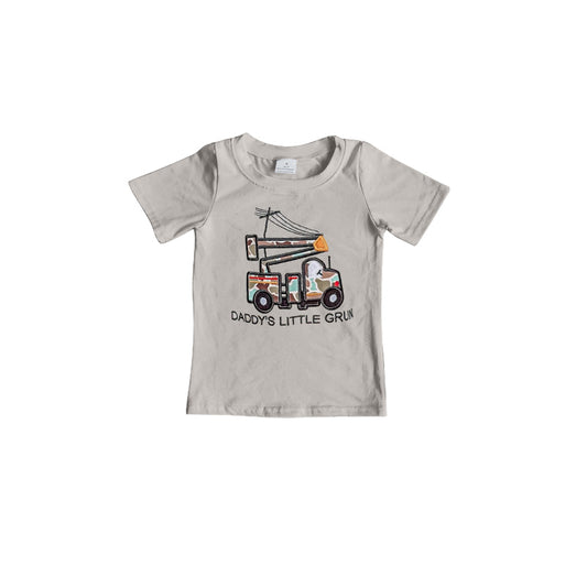 Baby Boys Daddy's Little Grun Truck Tee Shirts Tops Preorder