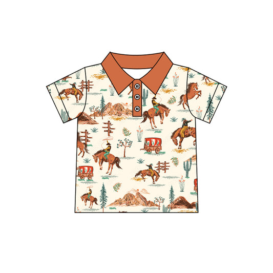 Baby Boys Western Horses Pullovers Tee Shirts Tops Preorder
