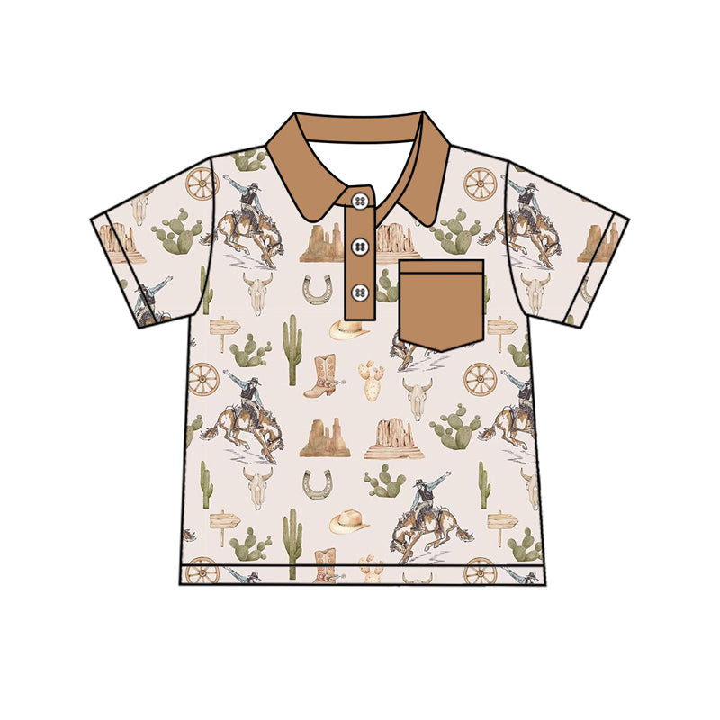 Baby Boys Western Rodeo Cactus Pullovers Shirt Tops preorder
