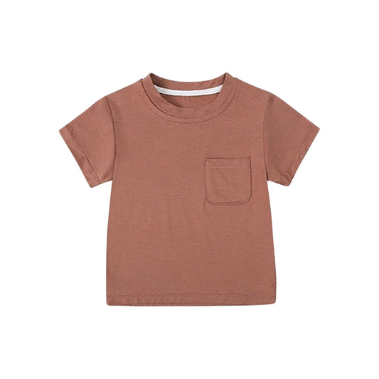 Baby Boys Brown Short Sleeves Tee Shirts Top Preorder