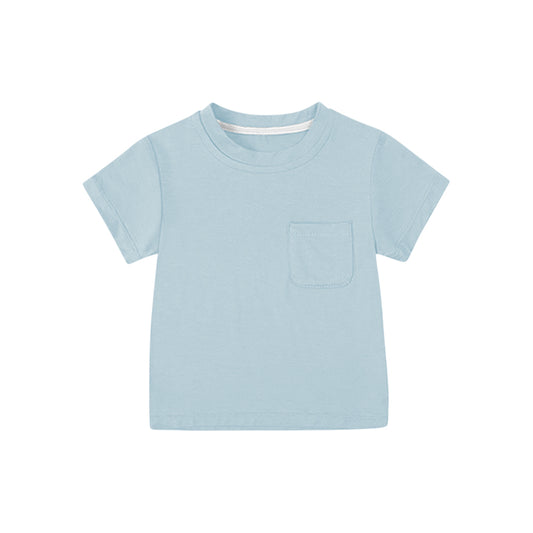 Baby Boys Light Blue Short Sleeves Tee Shirts Top Preorder
