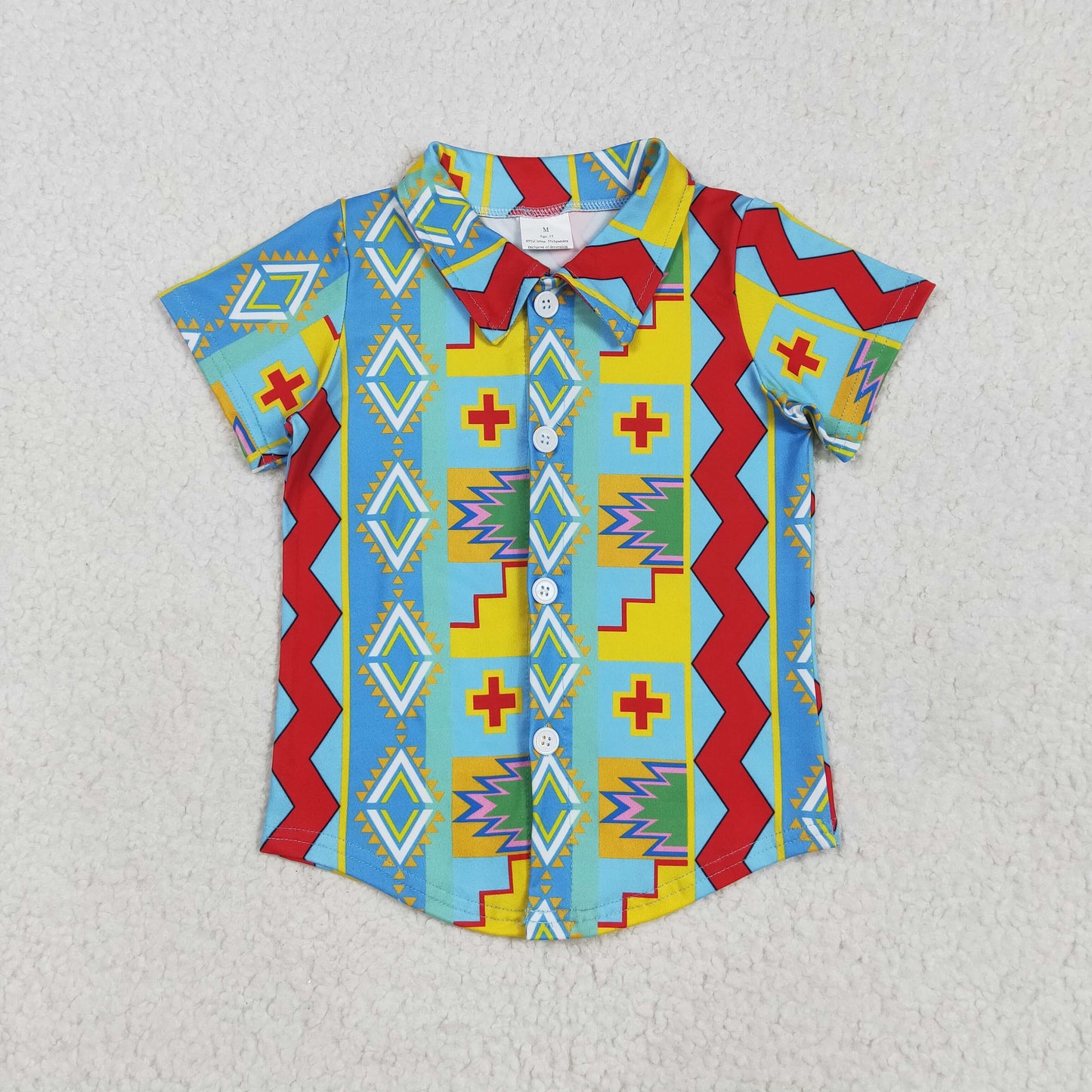 Sibling Baby Boys Short Sleeve Western Button Shirts Top