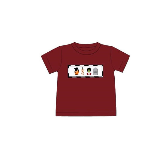 Baby Boys Red Short Sleeves Candles Tee Shirts Top Preorder