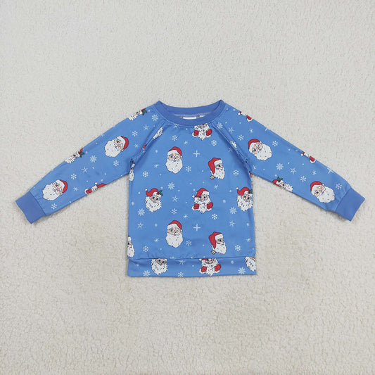 Baby Boys Blue Santa Snowflake Christmas Shirts Top
